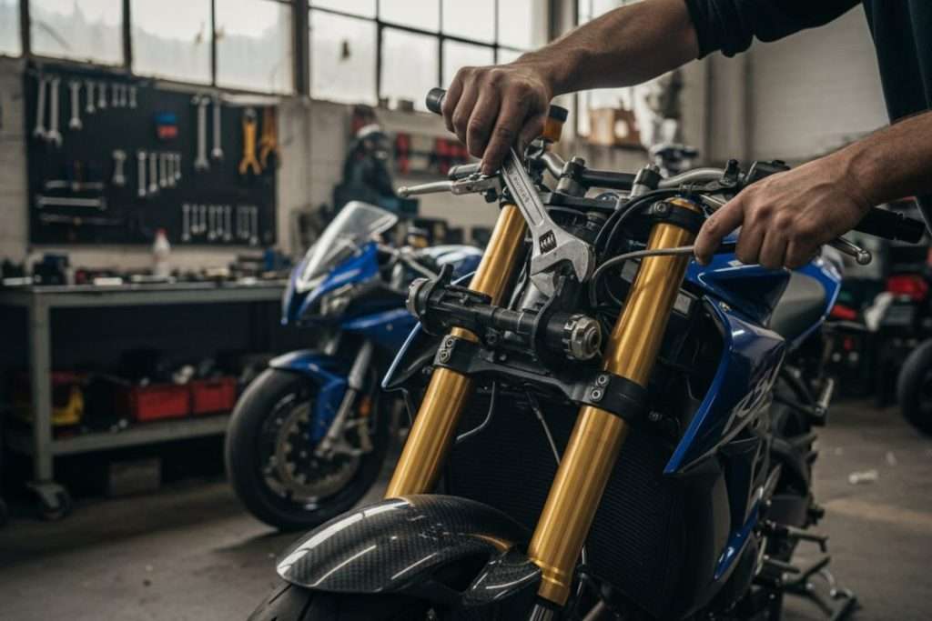 Fourche inversée moto : avantages et inconvénients
